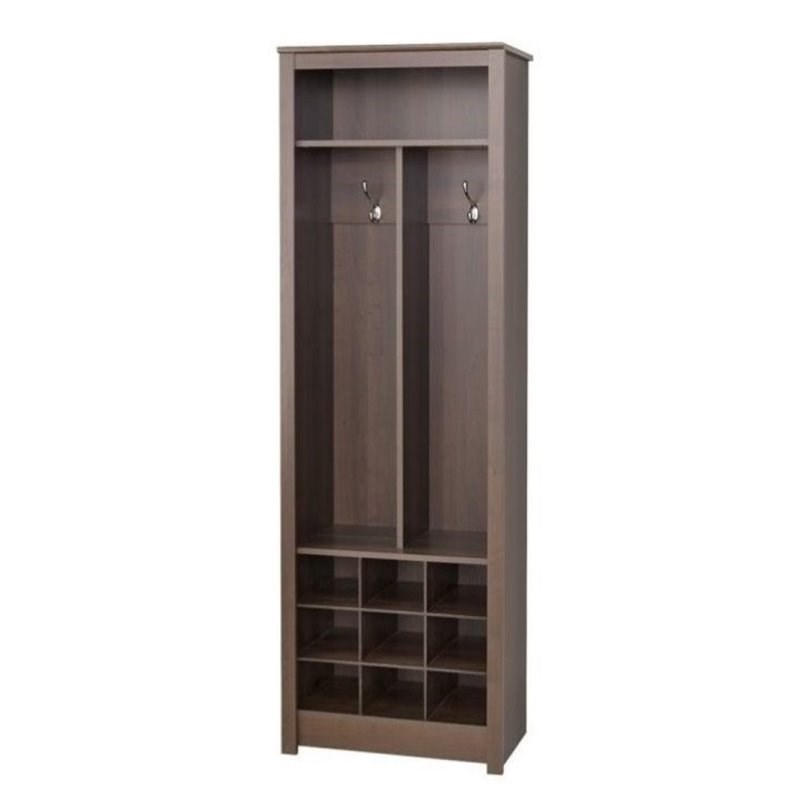 bowery hill shoe rack entryway organizer in espresso - bh ...