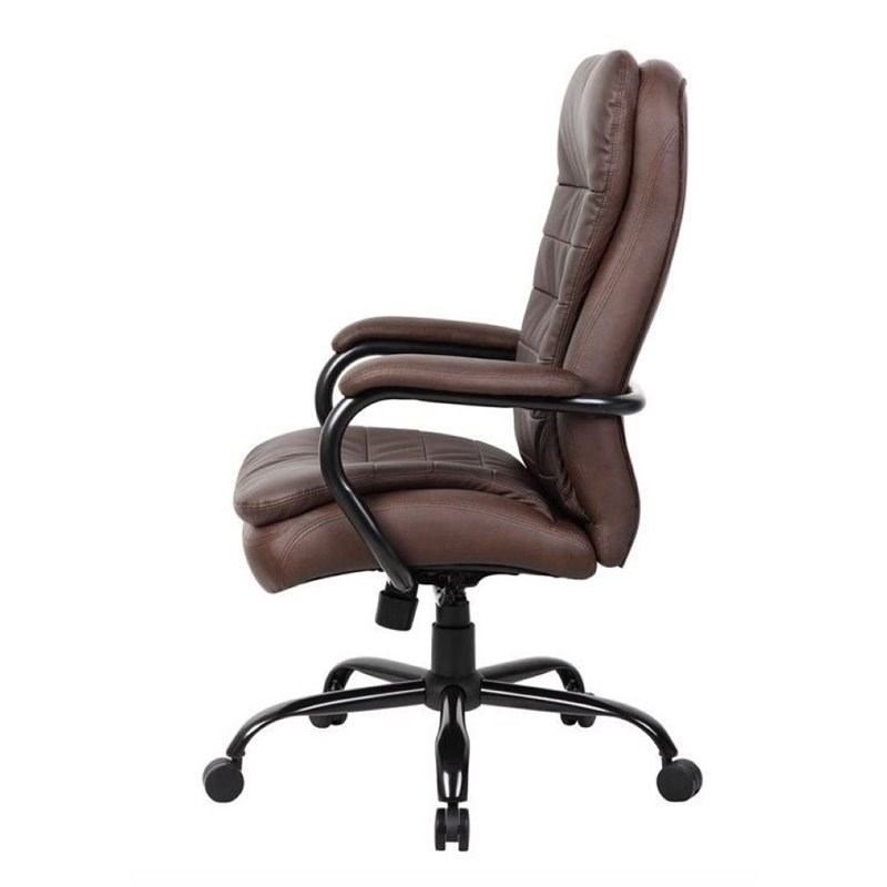 Bowery Hill Heavy Duty Office Chair in Bomber Brown