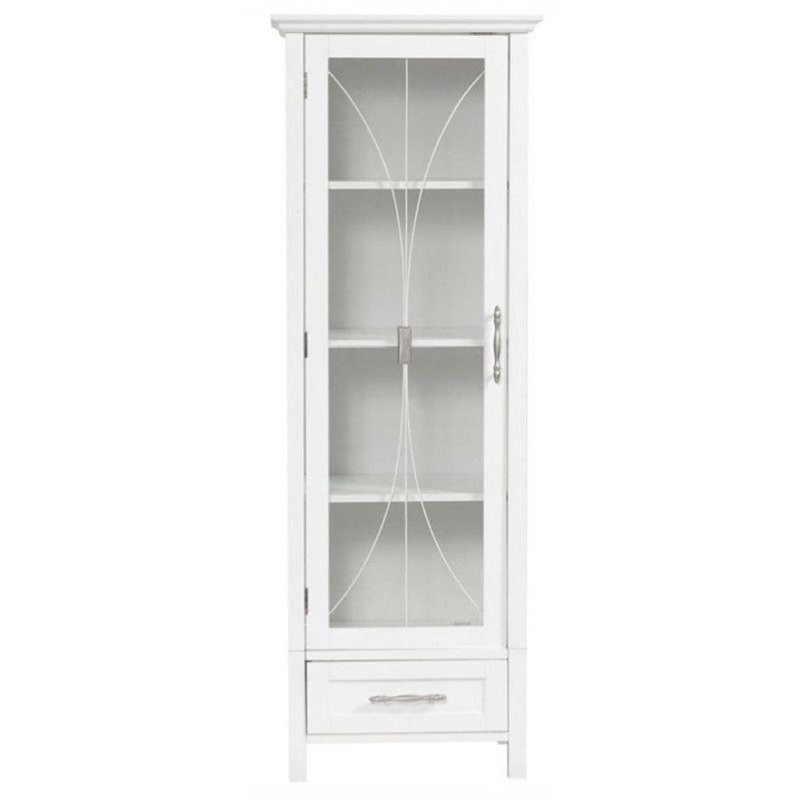 Bowery Hill 1 Door Linen Cabinet in White