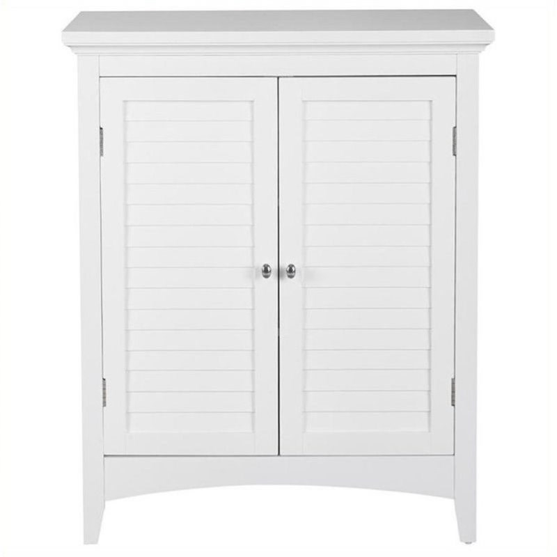 Bowery Hill 2 Door Floor Cabinet in White