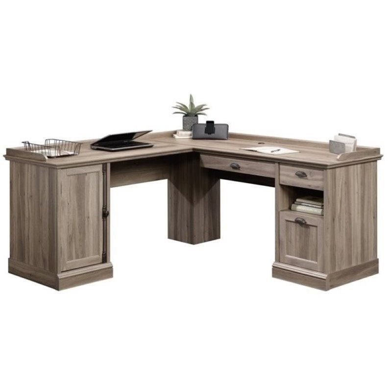 bowery hill lshaped desk in salt oak bh657388