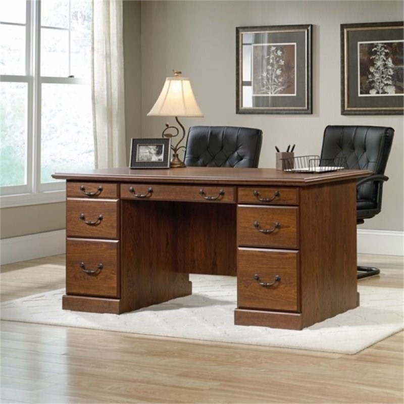bowery hill executive desk in milled cherry bh657421