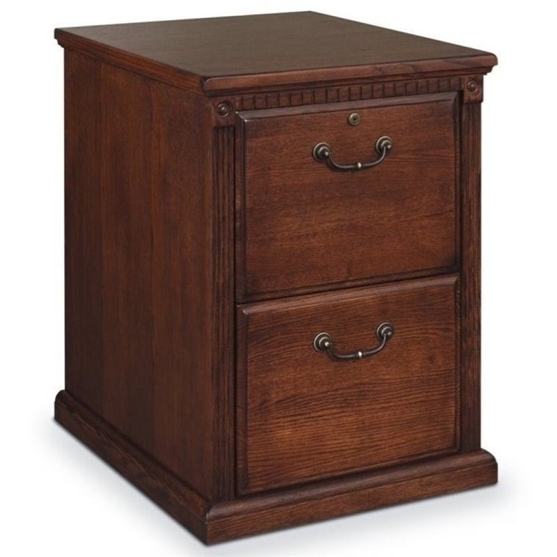 Bowery Hill 2 Drawer File Cabinet in Distressed Burnish