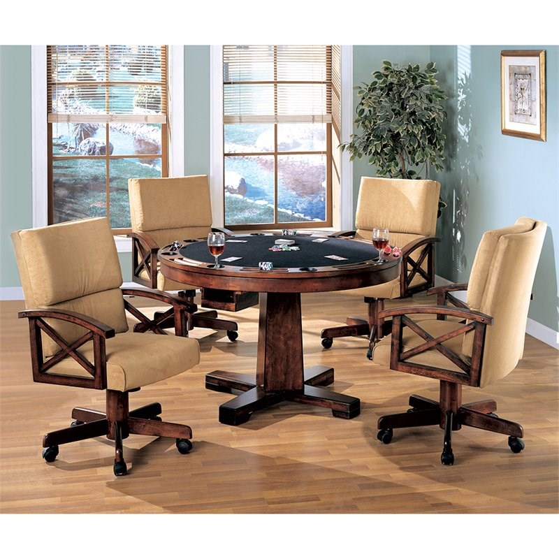 Bowery Hill 5 Piece Dining Set in Tobacco and Tan