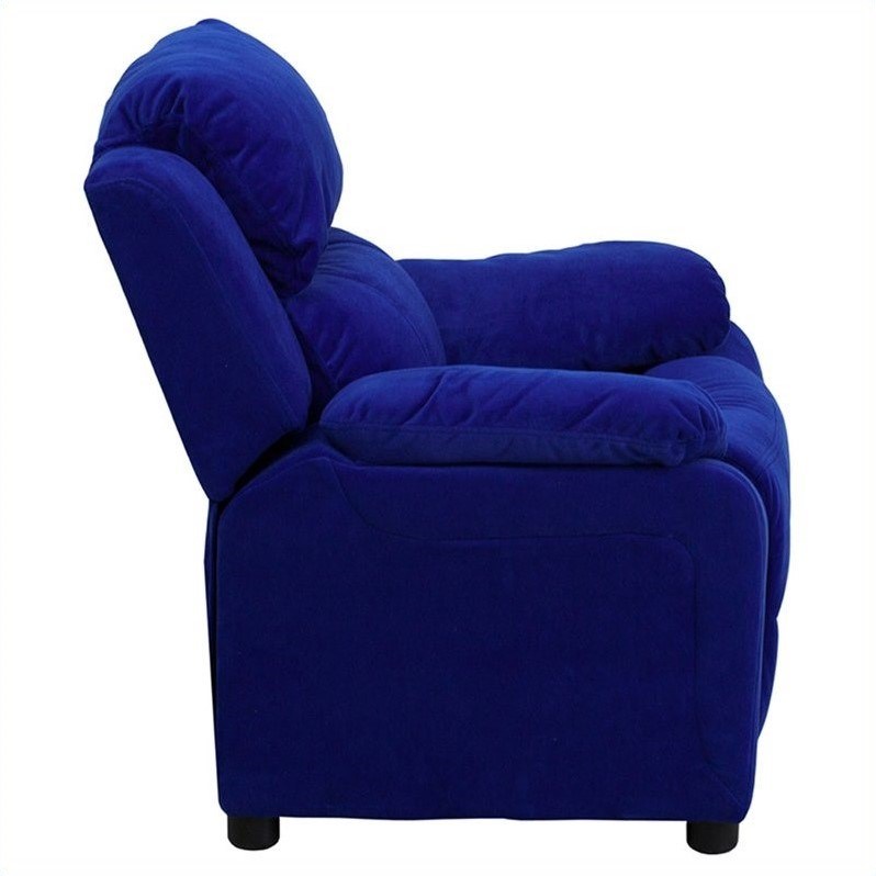 Bowery Hill Padded Kids Recliner in Blue