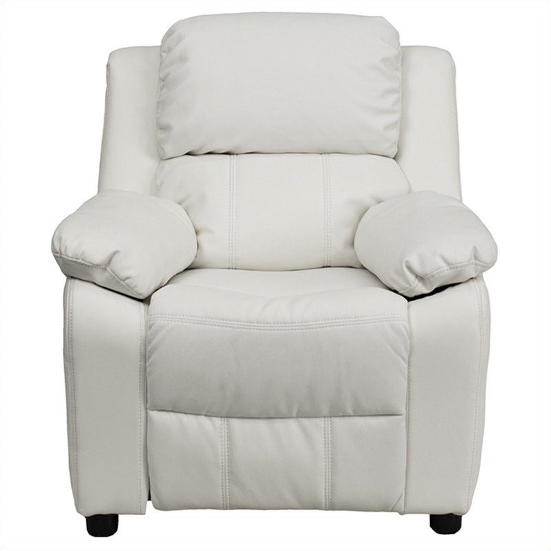 Bowery Hill Kids Recliner in White