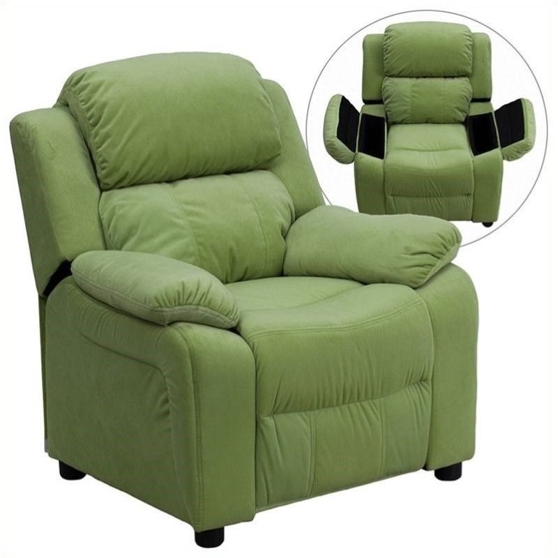 Bowery Hill Kids Recliner in Avacado Green