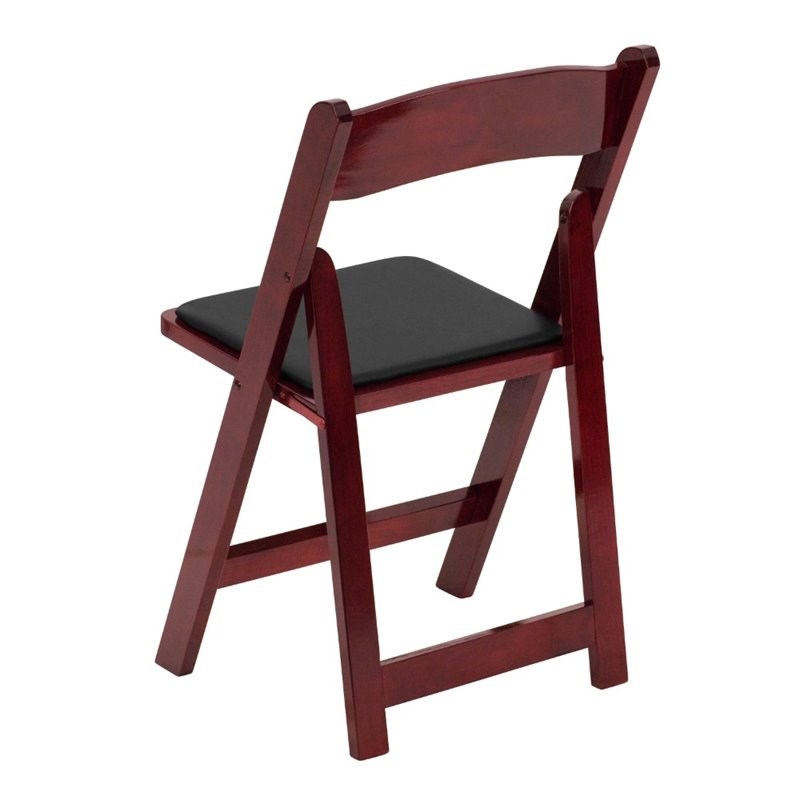 Bowery Hill Wood Folding Chair in Mahogany