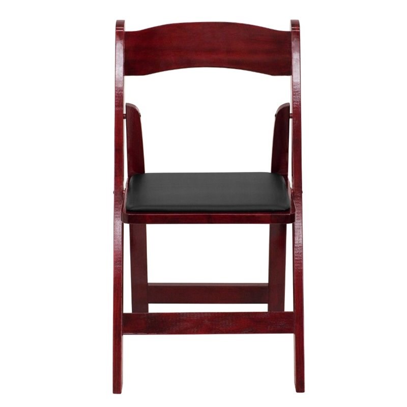 Bowery Hill Wood Folding Chair in Mahogany