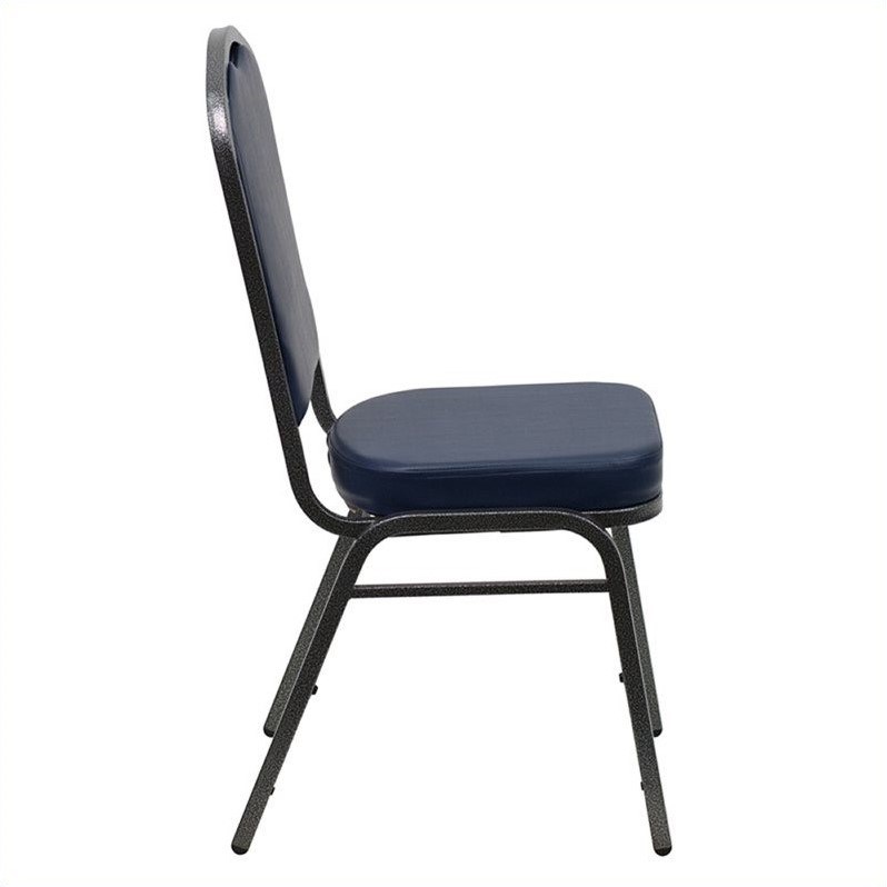 Bowery Hill Banquet Stacking Chair in Navy