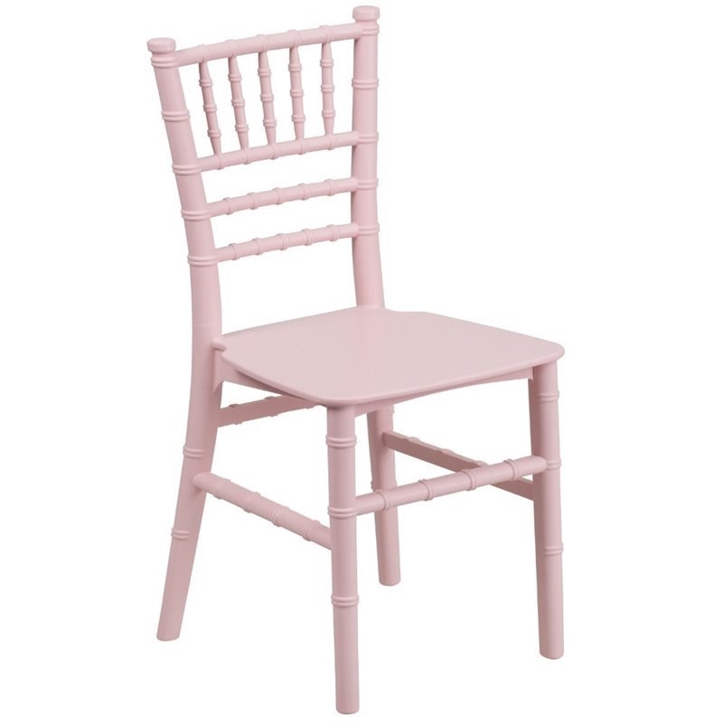 Bowery Hill Kids Resin Chiavari Chair in Pink