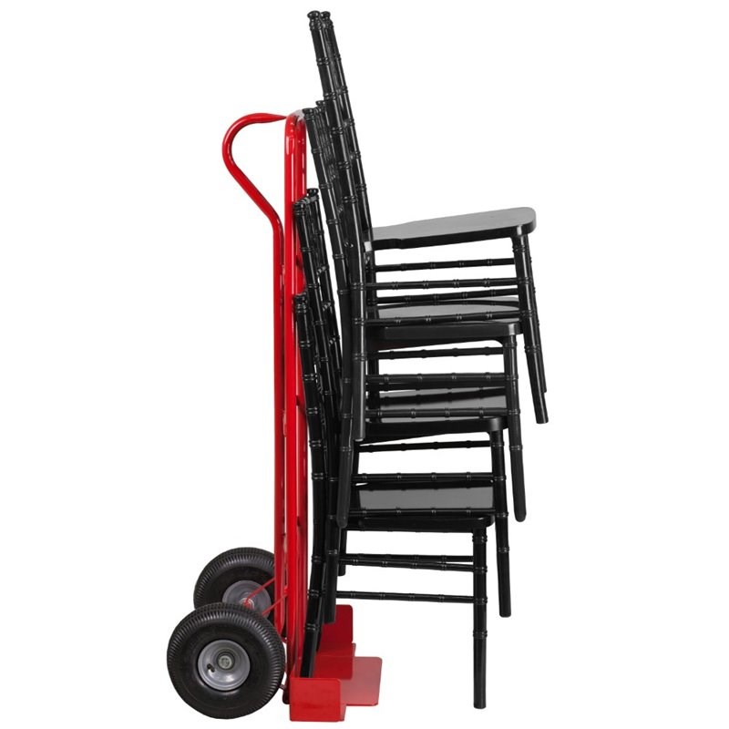 Bowery Hill Chiavari Stacking Chair Dolly in Red