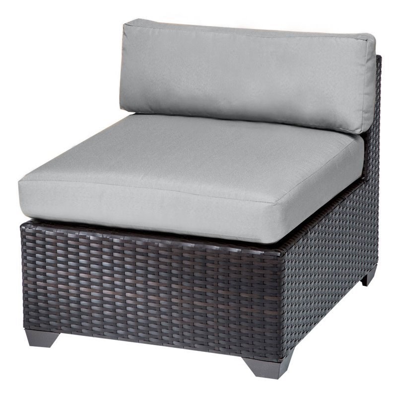 Bowery Hill Armless Patio Chair in Gray