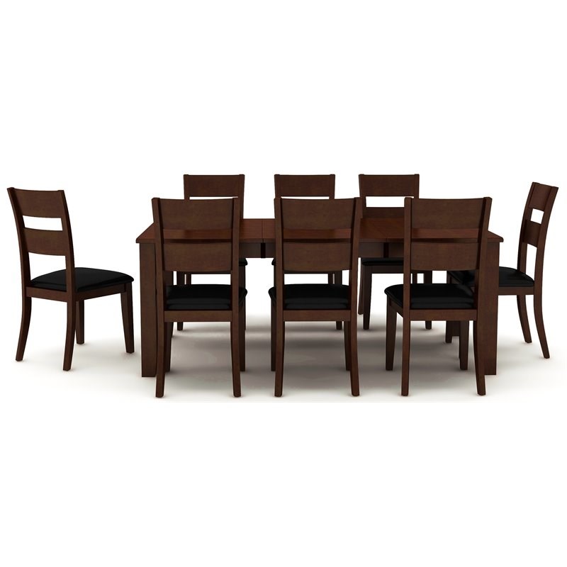 Bowery Hill 9 Piece Extendable Dining Set In Cherry | Homesquare