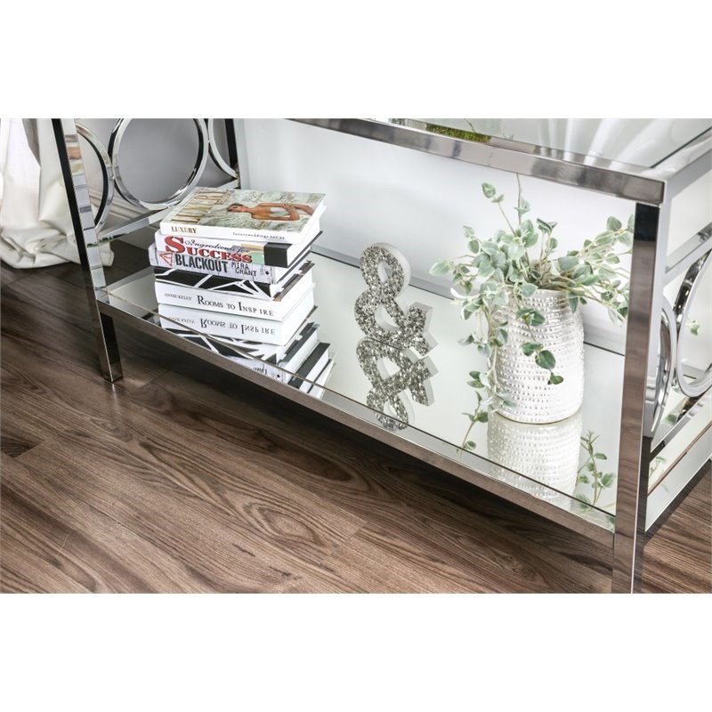 Bowery Hill Console Table in Chrome