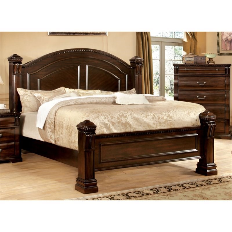 Bowery Hill King Poster Bed in Cherry