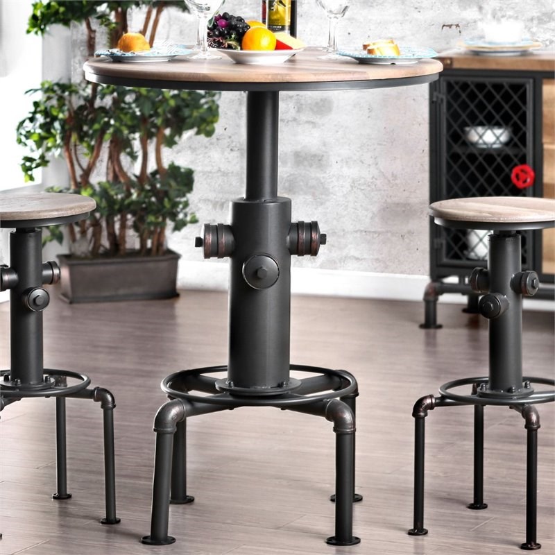 Bowery Hill Bar Table in Antique Black Homesquare