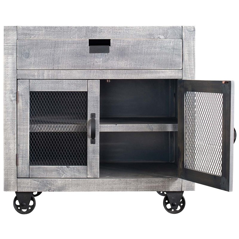 Bowery Hill 2-Door Accent Chest in Gray