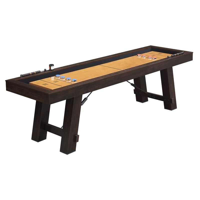 Bowery Hill Shuffleboard Table in Brown
