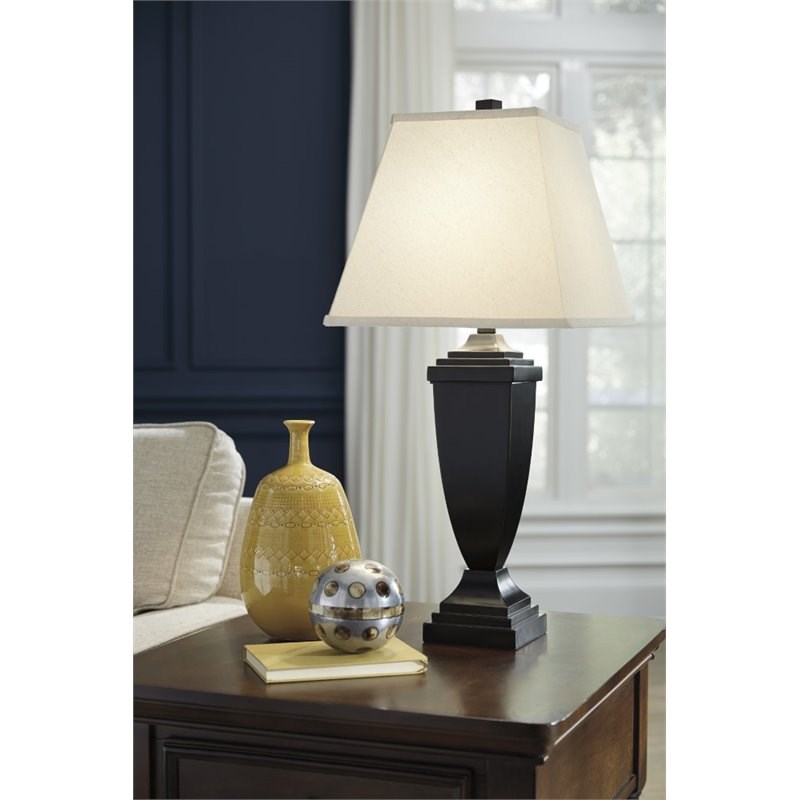Bowery Hill Poly Table Lamp in Bronze (Set of 2)