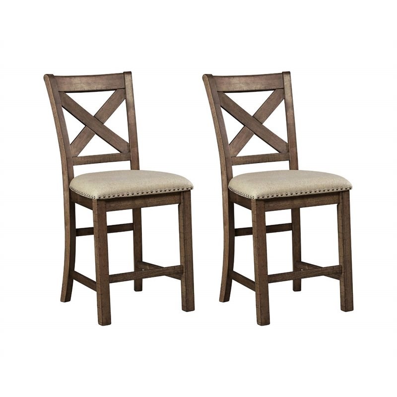 bowery hill 25" counter stool in beige - bh-4752-1962469