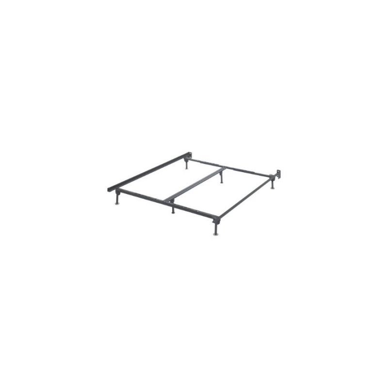 Bowery Hill Queen King California King Metal Bed Frame in Black
