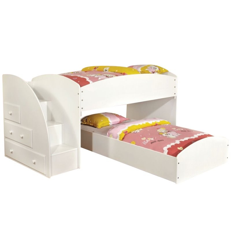 Bowery Hill Wood Twin over Twin Bunk Bed in White