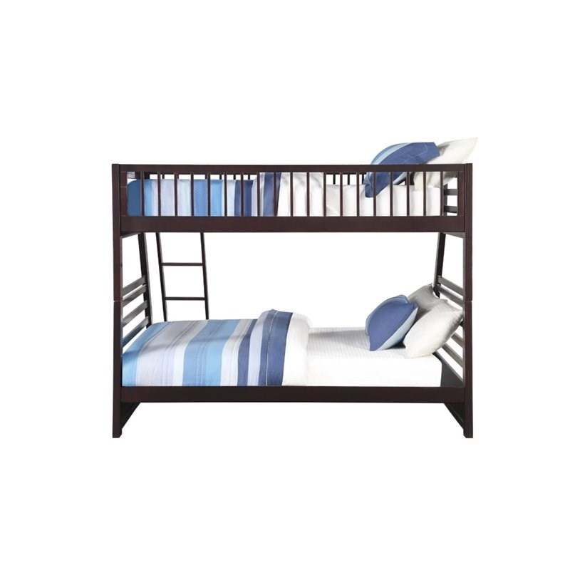 Bowery Hill Twin over Queen Bunk Bed in Espresso