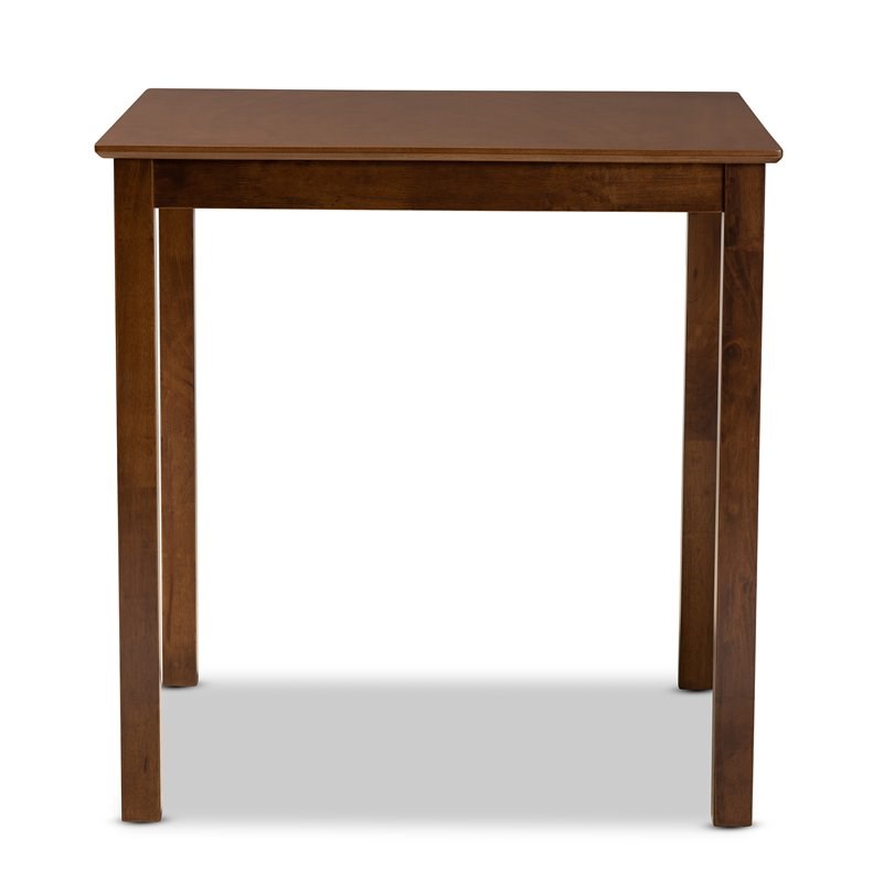 Bowery Hill Walnut Brown Finished Wood Counter Height Pub Table