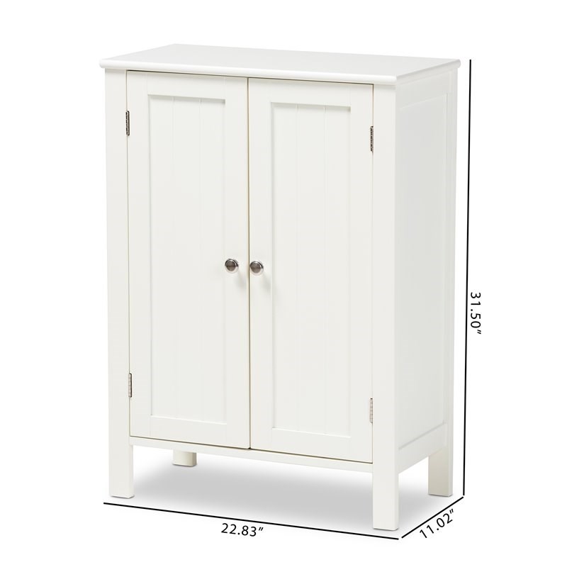 Bowery Hill White Finished 2-door Wood Multipurpose Storage Cabinet