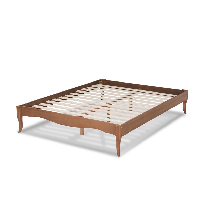 Bowery Hill Full Size Ash Brown Finished Wood Bed Frame