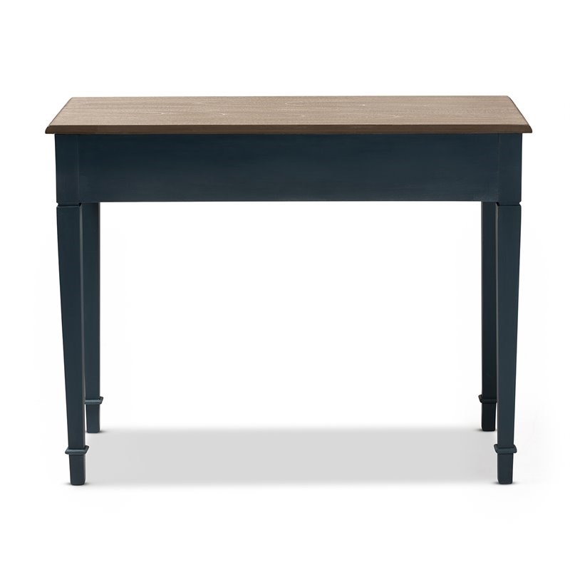 Bowery Hill Wood Accent Writing Desk in Blue