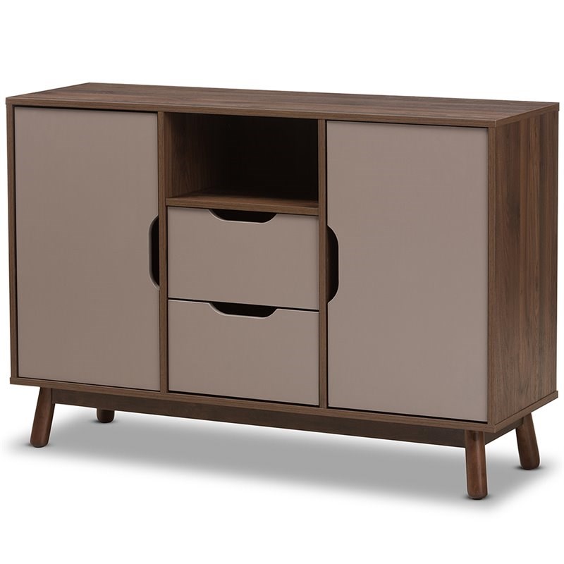 Bowery Hill Sideboard in Walnut Brown and Gray
