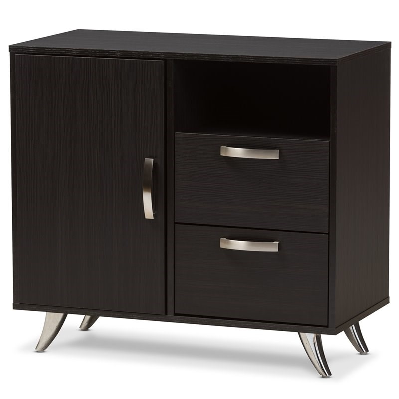 Bowery Hill Wood Top Buffet in Dark Brown