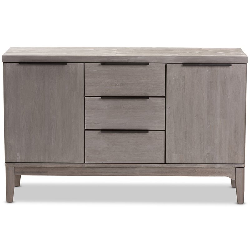 Bowery Hill Contemporary Sideboard in Platinum Gray