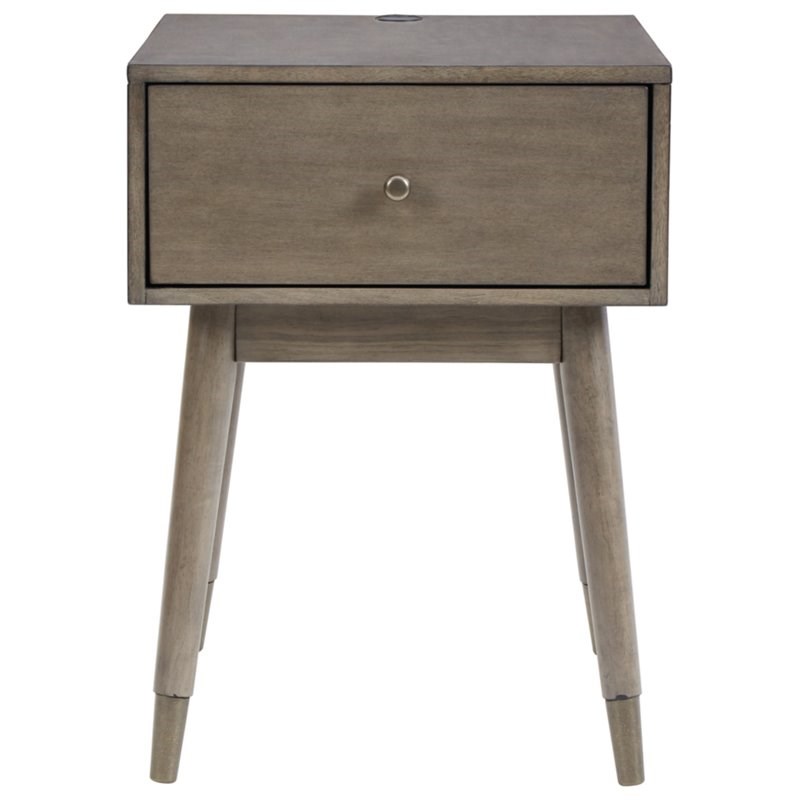 Bowery Hill Antique Wood Gray Accent Table