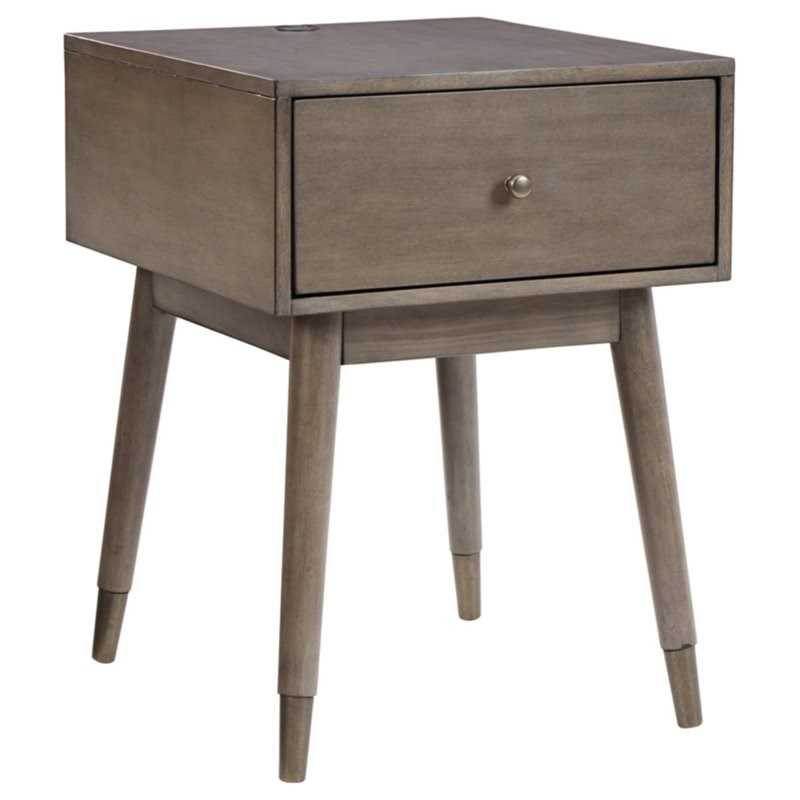 Bowery Hill Antique Wood Gray Accent Table