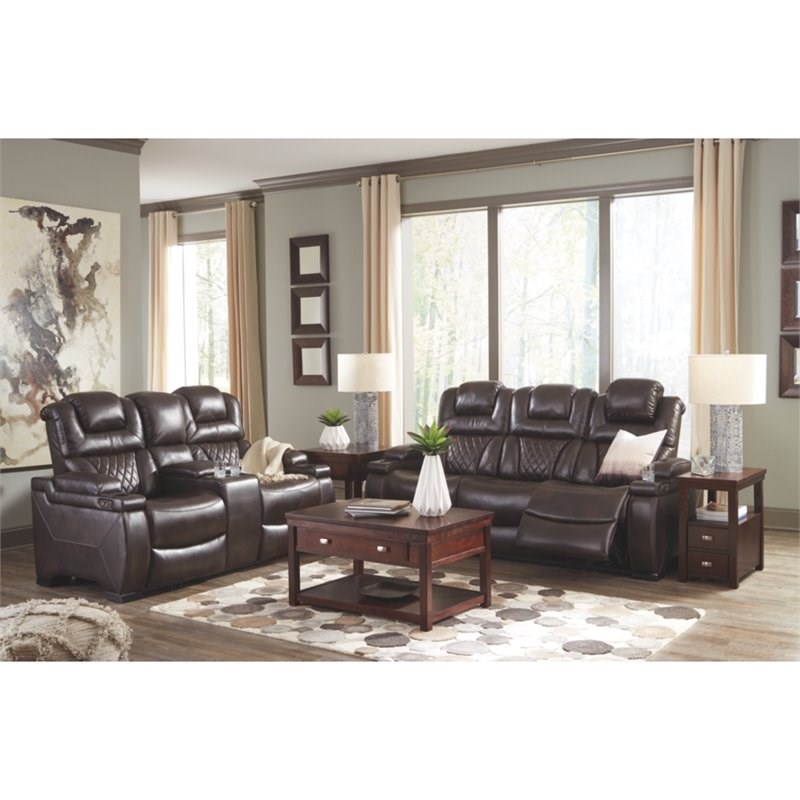 Bowery Hill Power Reclining Loveseat in Chocolate