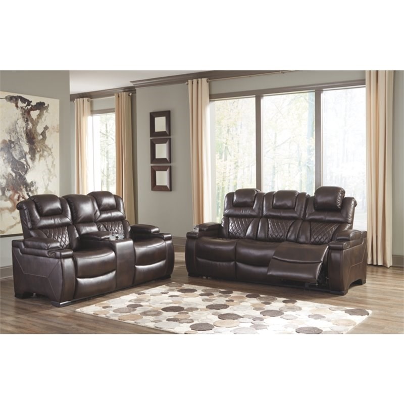 Bowery Hill Power Reclining Loveseat in Chocolate
