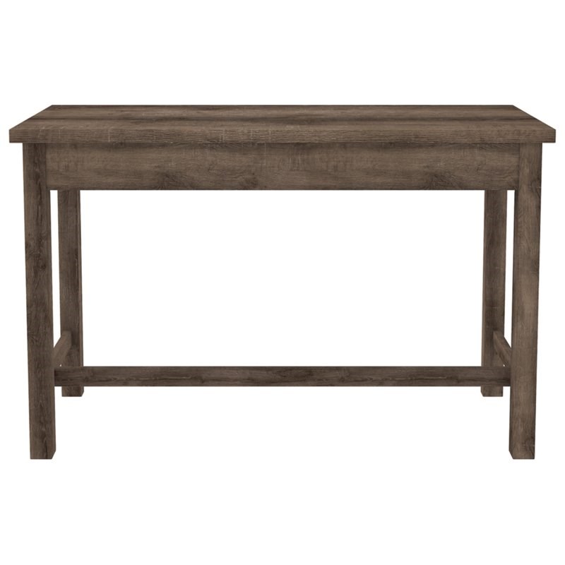 Bowery Hill Home Office Engineered Wood Desk in Gray