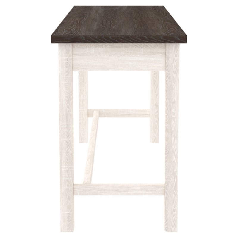 Bowery Hill Home Office Wood Desk in Antique White & Gray