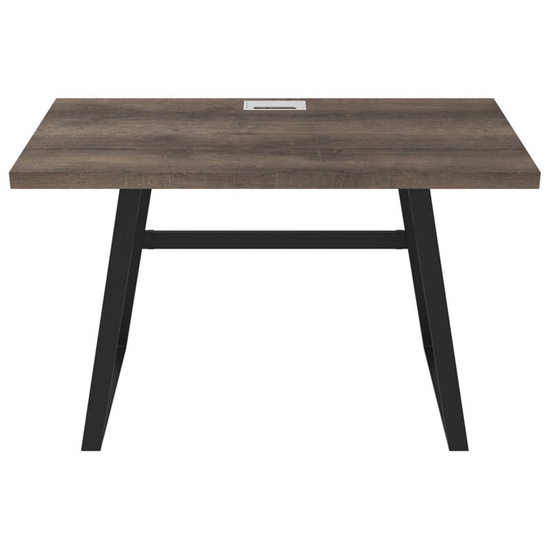 Bowery Hill Home Office Small Engineered Wood Desk in Gray