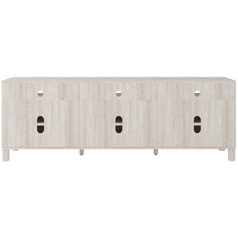 Bowery Hill Extra Large Engineered Wood TV Stand in Antique White