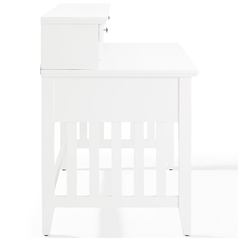 Bowery Hill Computer Desk with Hutch in White