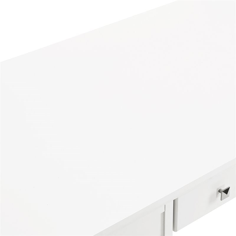 Bowery Hill Traditional Computer Desk in White