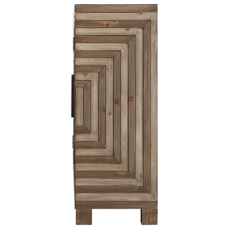 Bowery Hill Modern Geometric Accent Console Table in Natural
