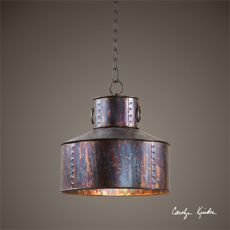 Bowery Hill Contemporary 1 Light Pendant in Oxidized Bronze