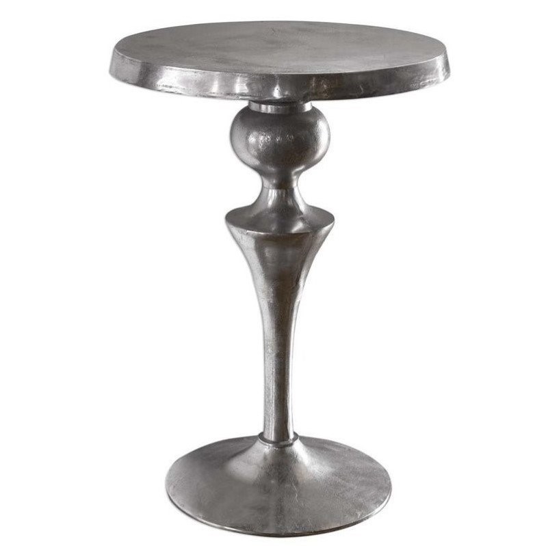 Bowery Hill Contemporary Cast Aluminum Accent Table
