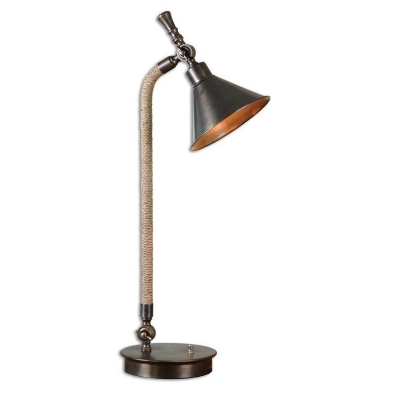 Bowery Hill Contemporary Metal Task Lamp in Oxidized Bronze