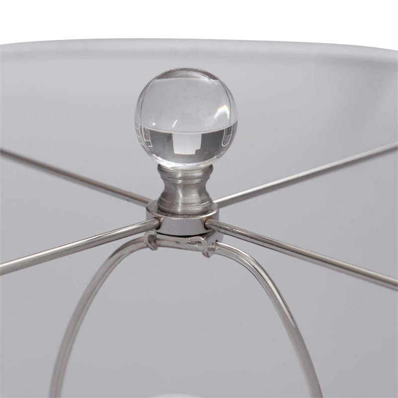 Bowery Hill Contemporary Glass Table Lamp in Cerulean Blue